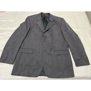 ALEXANDRE London Blazer Jacket Sport Coat Pure New Wool Gray Size 44 L 3-Button